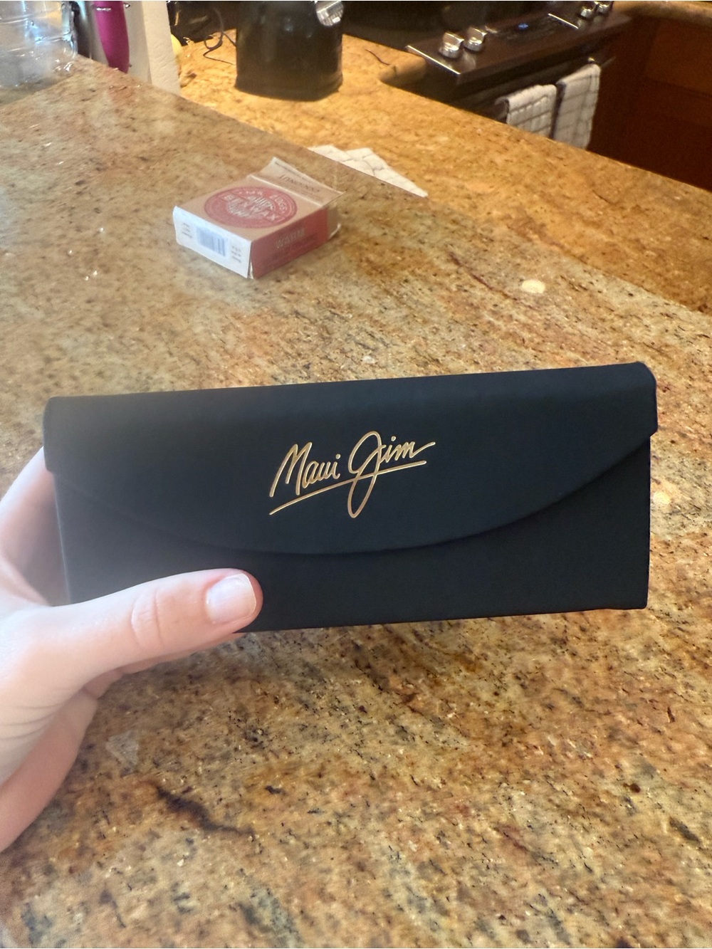Maui Jim Piha Sunglasses — Burgundy Temples with Gold-to-Blue Gradient Lenses - Picture 4 of 8